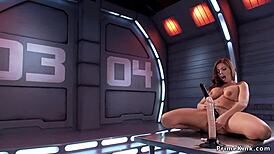 I Watch This Babe With Huge Tits Fuck A Machine And Spank Herself Passionately.