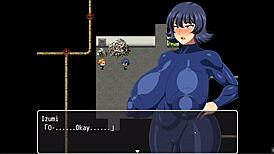 Izumi Gives Huge Handjob in Hentai