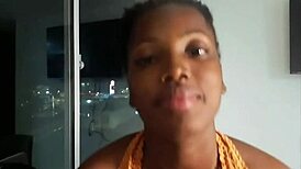 Stepson commands stepdaughter to use dildo on balls