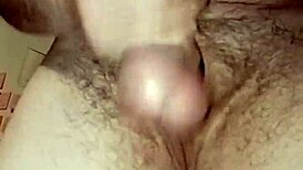 stroking my big cock with foreskin pulled back, monster size