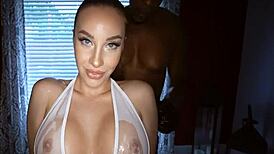 jonathan jordan is massaging melissa stratton's perfect body, leading to a hardcore blowjob scene.