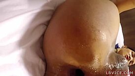 Ladyboy Maew started jerking off solo for the camera in POV