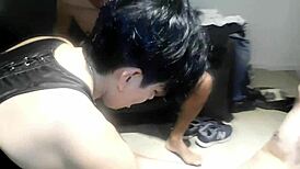 NYMPHOMANIAC PSYCHOLOGIST WIFE INVENTS GROUP THERAPY WITH TWO HUSBANDS TO FUCK PATIENT, BENT OVER DOGGYSTYLE SUCKING ANAL