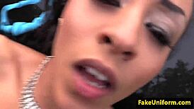 British Ebony Milf Banged By Uniformed Cop