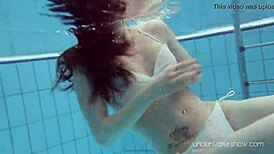 Roxalana's Tight Pussy Swims In The Pool
