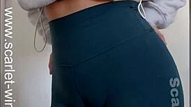 hot big ass teacher in leggings haul, oops!