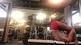 Gina Gerson Working Out Sexy On Webcam In The Gym