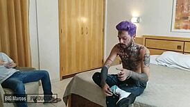 Big Marcos slams hard into the aspiring actor with raw anal action and cumshots