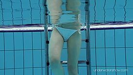 Roxalana gets her tight pussy fucked in the pool wild ride