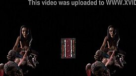 VReal 18K Lesbian Strapon Action in Doggystyle with Hair Pulling Featuring 3D Models Wonder Woman and Harley Quinn