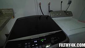 Stepsis Checks Out My Cock In The Laundry Room