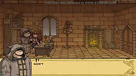 Akabur's witch trainer unfolds with costumes, dancing, and teasing in this playthrough part