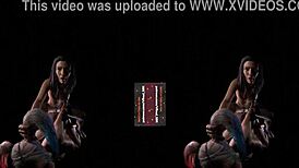 VReal 18K Lesbian Strapon Action in Doggystyle with Hair Pulling Featuring 3D Models Wonder Woman and Harley Quinn