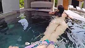povd petite jenna reid relaxes after pool swim with big dick