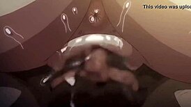 Anime milf with big tits in hentai style