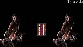 VReal 18K Lesbian Strapon Action in Doggystyle with Hair Pulling Featuring 3D Models Wonder Woman and Harley Quinn