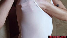 Naughty teen earns money in the shower