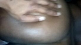 i'm a horny bbw sucking this big black monster cock with my curvy ass on display.