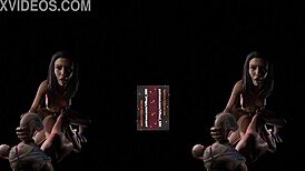 VReal 18K Lesbian Strapon Action in Doggystyle with Hair Pulling Featuring 3D Models Wonder Woman and Harley Quinn