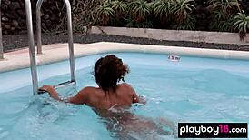 Small Titted All Natural Ebony Beauty Agatha Stripping And Posing Outdoor