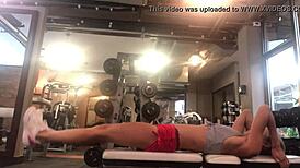 Gina Gerson Working Out Sexy On Webcam In The Gym