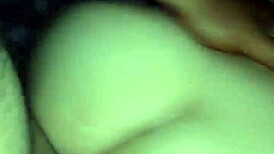 She bends over on all fours for intense doggystyle sex in the bedroom.