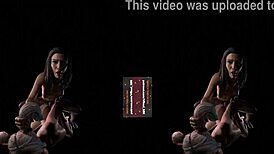 VReal 18K Lesbian Strapon Action in Doggystyle with Hair Pulling Featuring 3D Models Wonder Woman and Harley Quinn