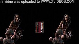 VReal 18K Lesbian Strapon Action in Doggystyle with Hair Pulling Featuring 3D Models Wonder Woman and Harley Quinn