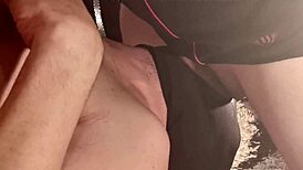 Throat slave endures deep facefucking and thick throat pie.