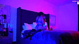 Passionate sextape with hotwife Daisy Foxxx riding and licking in cowgirl position.