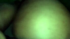 i'm a horny bbw sucking this big black monster cock with my curvy ass on display.