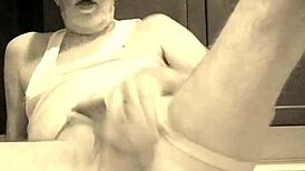 Thomas Odea jerks his monster cock in gay porn!