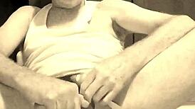 Thomas Odea jerks his monster cock in gay porn!