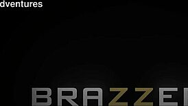 Lady Lyne in Lingerie Deepthroats and Gets Cum on Natural Tits in Slow Motion.