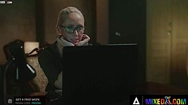 mixedx - busty beauty christina shine is pleasing herself by playing with her tits and pussy 😍