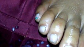 A footjob to remember from black beauty