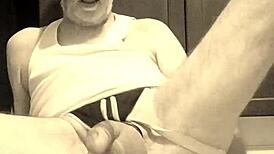 Thomas Odea jerks his monster cock in gay porn!