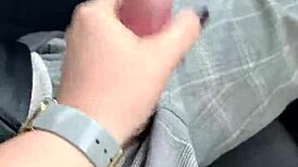 Intriguing-Neutral Blowjob While Driving in Car - Risky Public Action