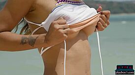 Super Hot Asian Models Angel Constance And Maki Katana Strip Off Bikinis