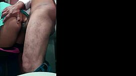 they fuck a beautiful petite indian girl hard in the bathroom, anal creampie and cumshot.