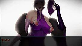 mistress's lactating boobs sucked in hentai game