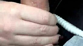 Intriguing-Neutral Blowjob While Driving in Car - Risky Public Action