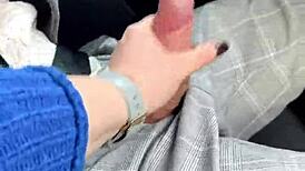 Intriguing-Neutral Blowjob While Driving in Car - Risky Public Action