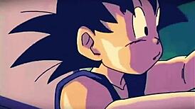 Bulma says, 'Stop me from sucking this monster cock.'