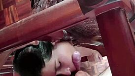 hot milf stuck upstairs - milf fucked hard with facial ending