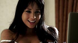 classy euro babe fingers herself after intense anal play