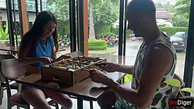 feeling the thrill as my step sister walks outside with cum dripping from her face