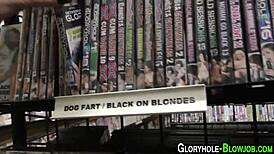 i saw this skank sucking a big black cock at the gloryhole, it was so interracial