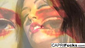 I'm capri, a brunette pornstar with amazing big tits, playing with my tight wet pussy in solo masturbation scenes.