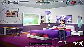 Summertime saga brings hot bathroom bang with group blowjob in anime